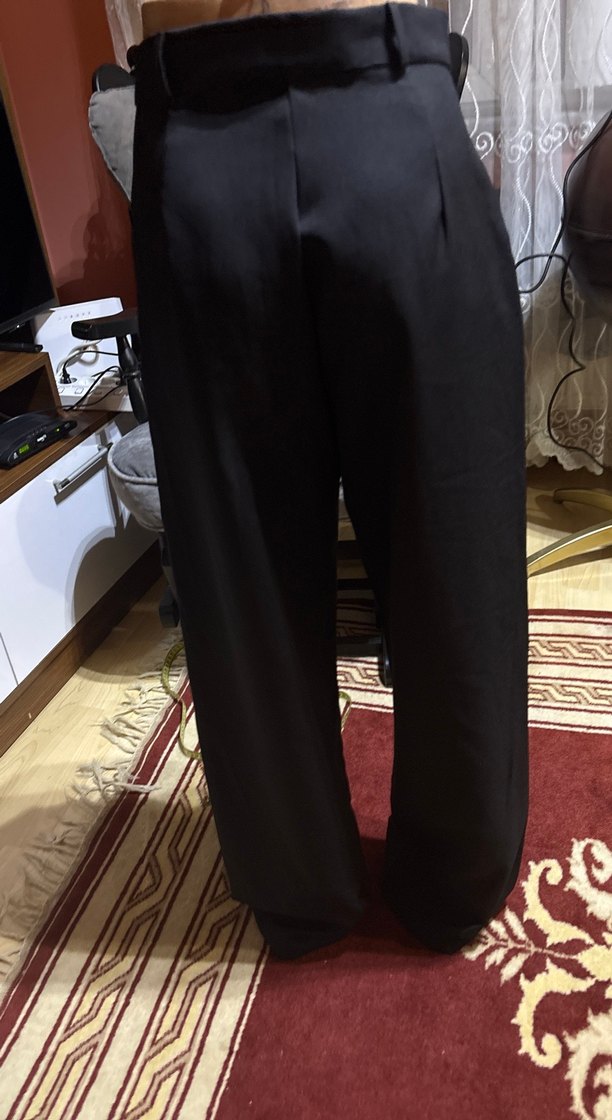 Siyah Kadın Kumaş Pantolon - Görsel 3