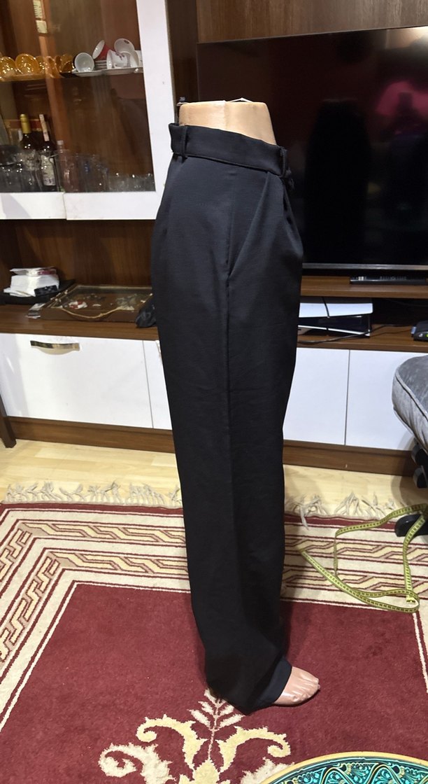 Siyah Kadın Kumaş Pantolon - Görsel 4