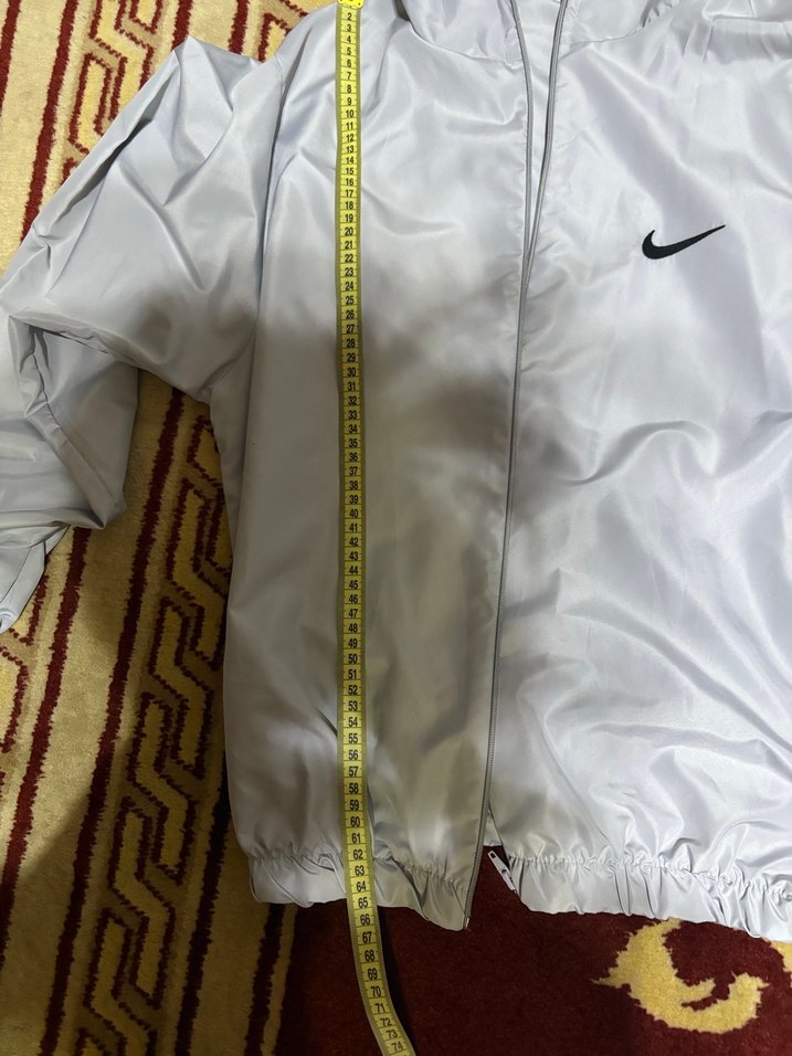 Gri Nike Fermuarlı Erkek Yağmurluk - Görsel 4