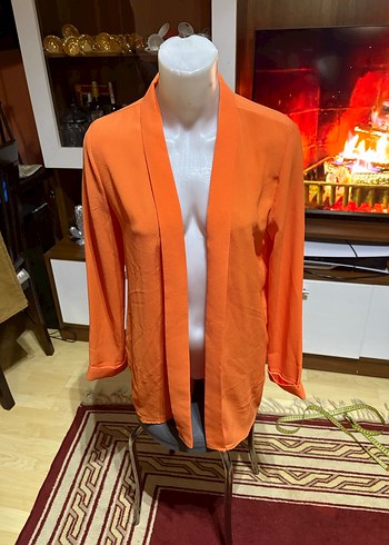 Turuncu Kadın Midi Blazer - Görsel 5