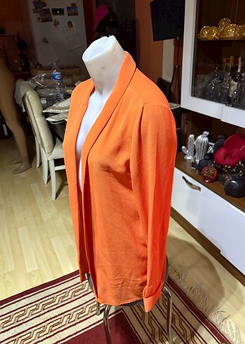 Turuncu Kadın Midi Blazer - Görsel 6