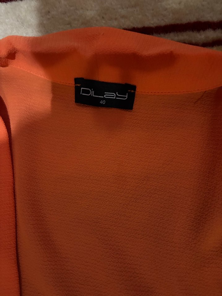 Turuncu Kadın Midi Blazer - Görsel 3