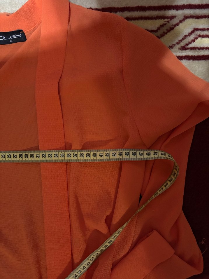 Turuncu Kadın Midi Blazer - Görsel 4