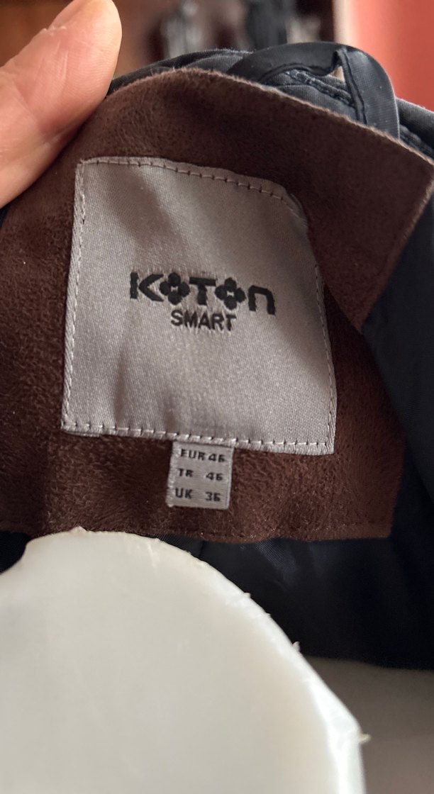 Düğmeli lacivert Kadın Ceket - Görsel 5