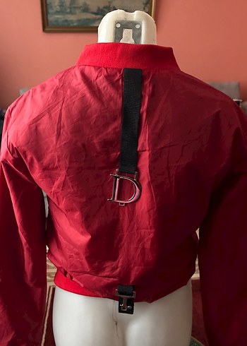 Kırmızı Fermuarlı Kadın Ceket - Görsel 3