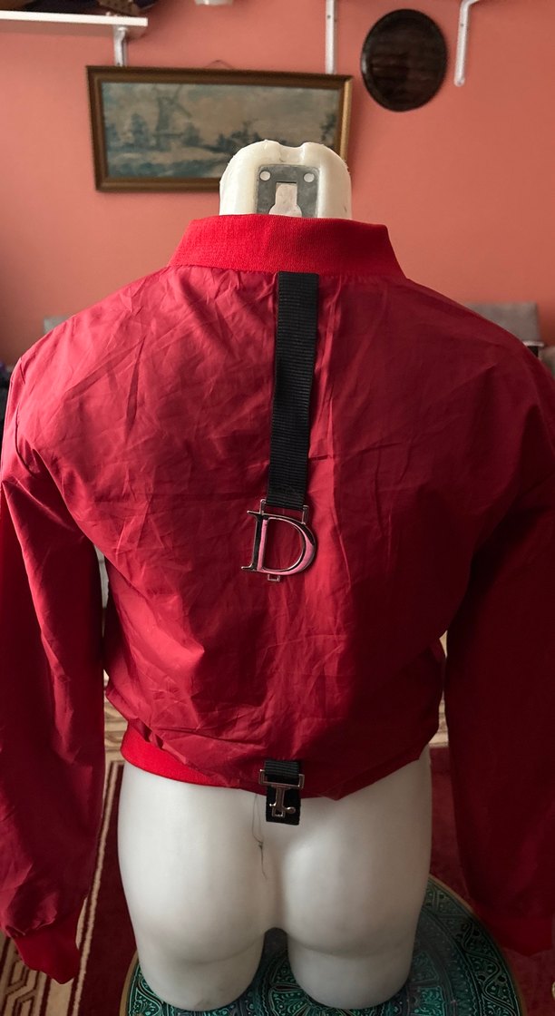 Kırmızı Fermuarlı Kadın Ceket - Görsel 3