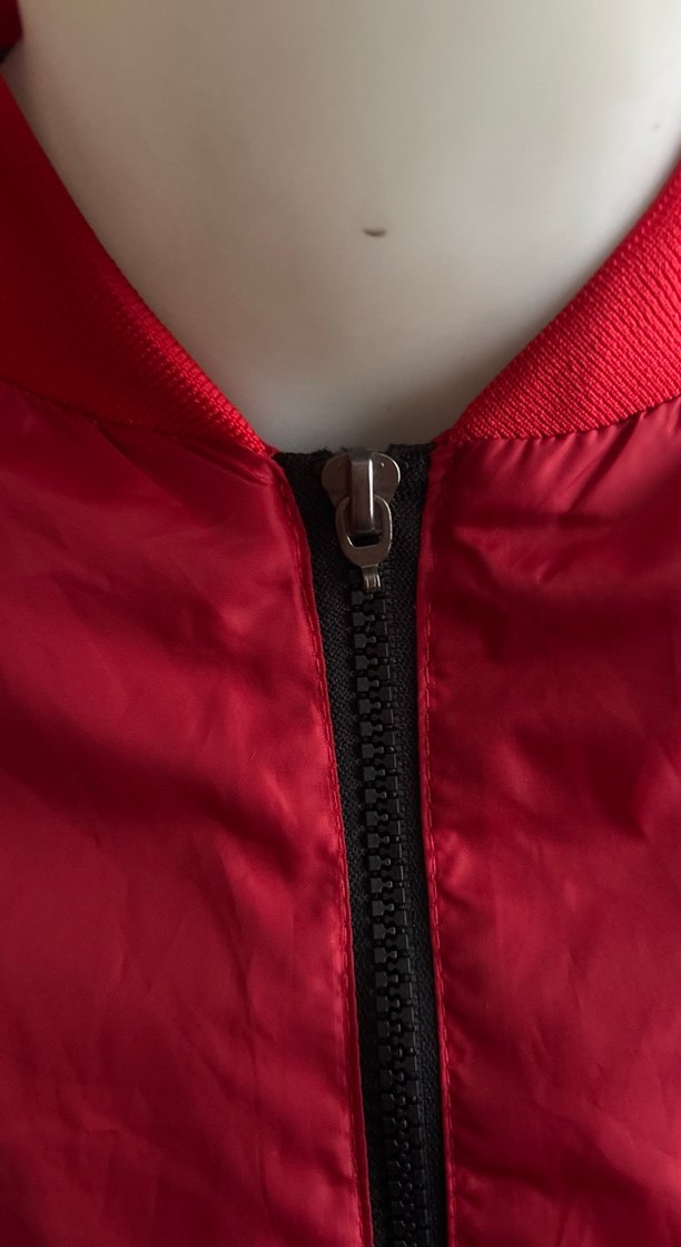 Kırmızı Fermuarlı Kadın Ceket - Görsel 5
