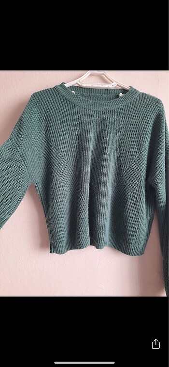 Yeşil crop kazak