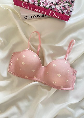 Pembe Çiçek Desenli Lotus Sütyen - Görsel 2