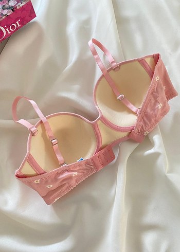 Pembe Çiçek Desenli Lotus Sütyen - Görsel 3