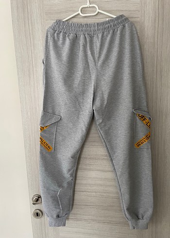 Baskılı Gri Jogger Eşofman Altı - Görsel 3