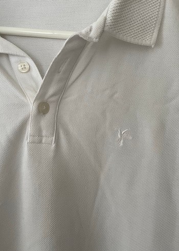 Fabrika Beyaz Polo Yaka Tişört - Görsel 2