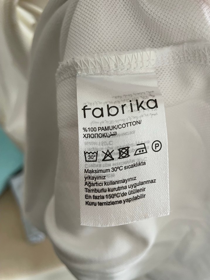 Fabrika Beyaz Polo Yaka Tişört - Görsel 4