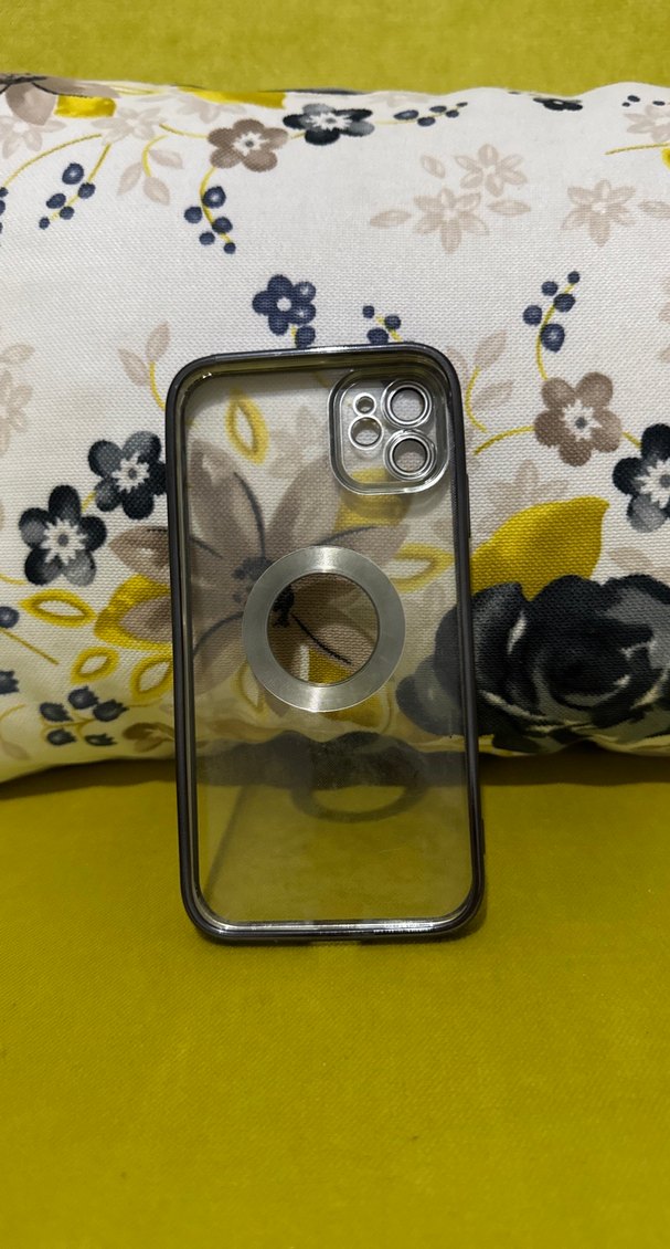 İPHONE 11 - Şeffaf Siyah Telefon Kılıfı Halkalı - Görsel 2