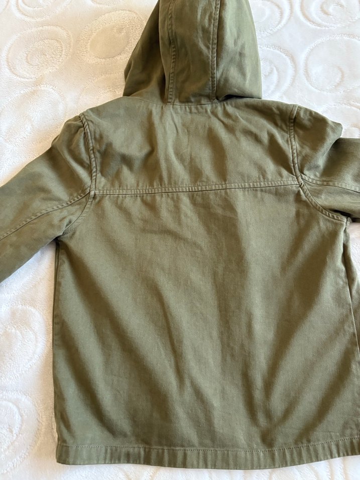 Kapüşonlu Düğmeli Erkek Çocuk Ceketi - Görsel 4