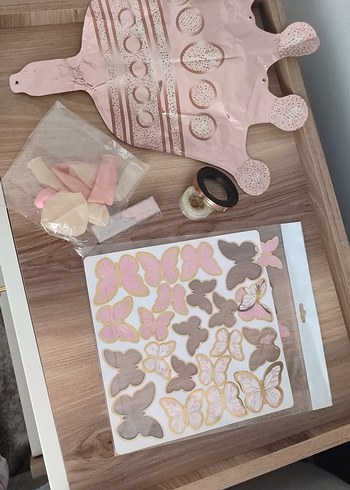 Pembe Beyaz Altın Balonlu Parti - Görsel 9