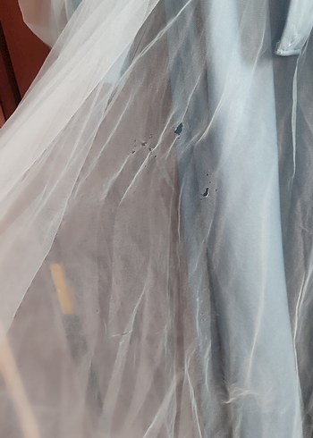 Mavi Uzun tesettür abiye - Görsel 8