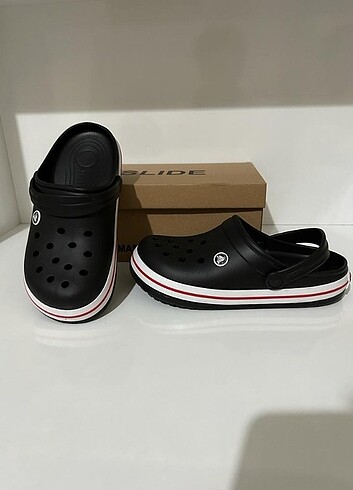 Crocs etiketli sıfır siyah kadın terlik 