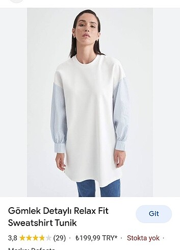 Gömlek Detaylı Swearshirt Tunik