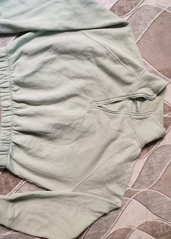 Kadın Bej Yarım Fermuarlı Sweatshirt - Görsel 2