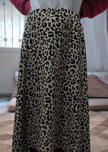 Leopar Desenli Uzun Hamile Etek - Görsel 4