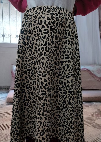 Leopar Desenli Uzun Hamile Etek - Görsel 3