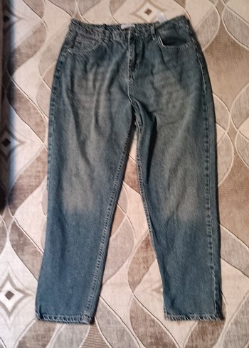 Gri Rahat Kesim Kadın Denim Pantolon - Görsel 2