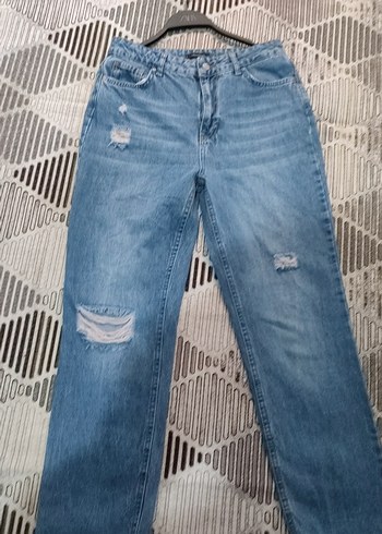 Kadın Mavi Regular Fit Denim Pantolon - Görsel 3