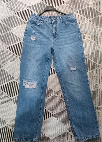 Kadın Mavi Regular Fit Denim Pantolon - Görsel 4