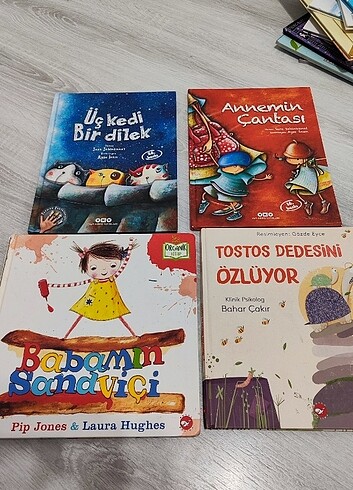 4 adet ciltli kitap 