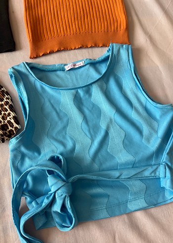 Kadın Mini Kolsuz Crop Tops - Çok Renkli - Görsel 2