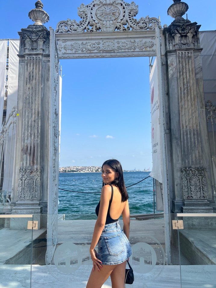 Kadın Mavi Denim Mini Etek - Görsel 4