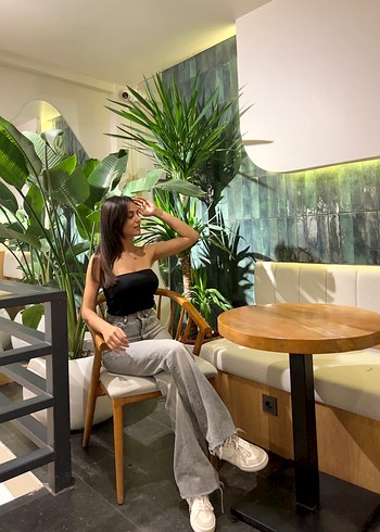 Gri Kadın Denim Jean - Görsel 2