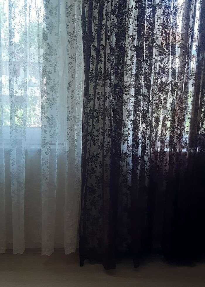 Çift renk tül perde - Görsel 3