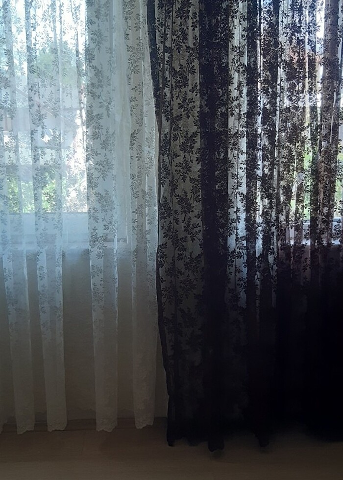 Çift renk tül perde - Görsel 4