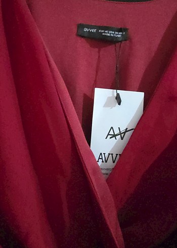 Bordo Uzun Kollu V Yaka Uzun Elbise - Görsel 4