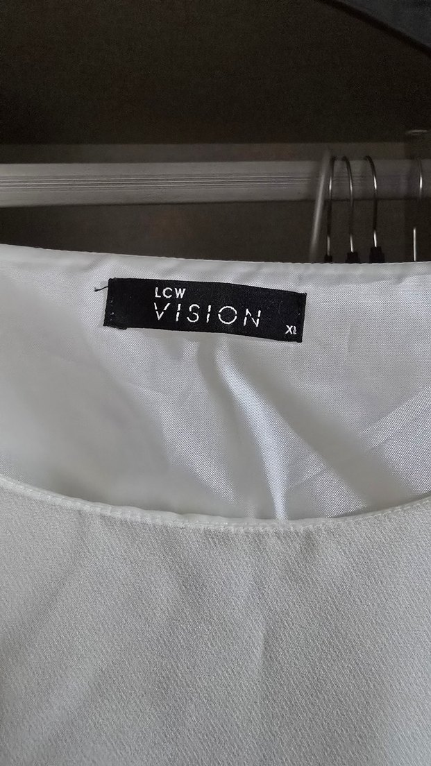 Beyaz Kemerli Midi Kadın Elbise - Görsel 3