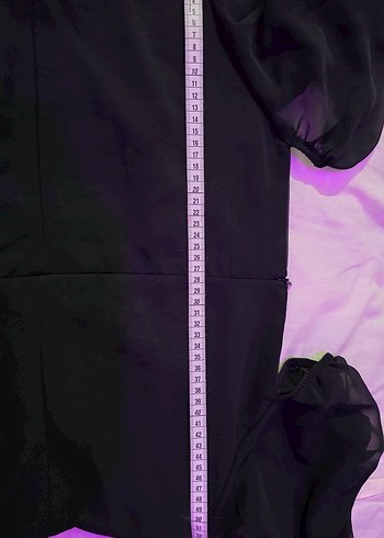 Siyah Uzun Kollu Dökümlü Kadın Elbise - Görsel 6