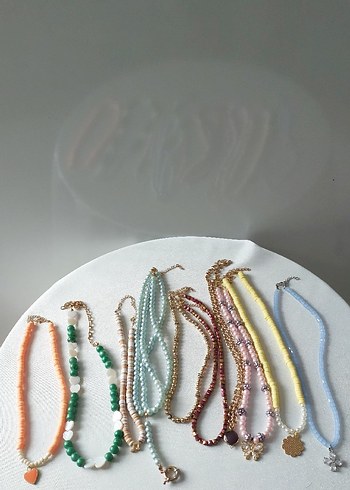 Bohem Tarzı Çok Renkli Boncuklu Kolyeler - Görsel 2