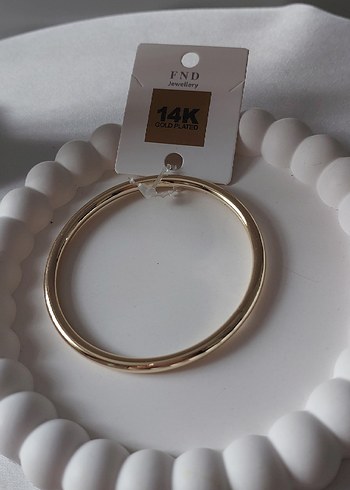 14K Altın Kaplama Minimalist Kadın Bilezik - Görsel 3