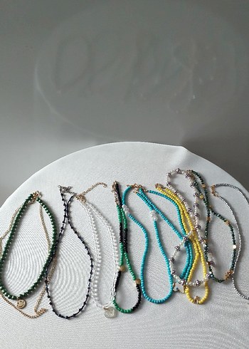 Renkli Boncuklu Kadın Kolye Seti - Görsel 4