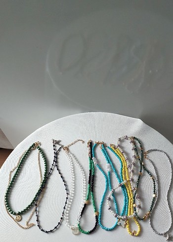 Renkli Boncuklu Kadın Kolye Seti - Görsel 2