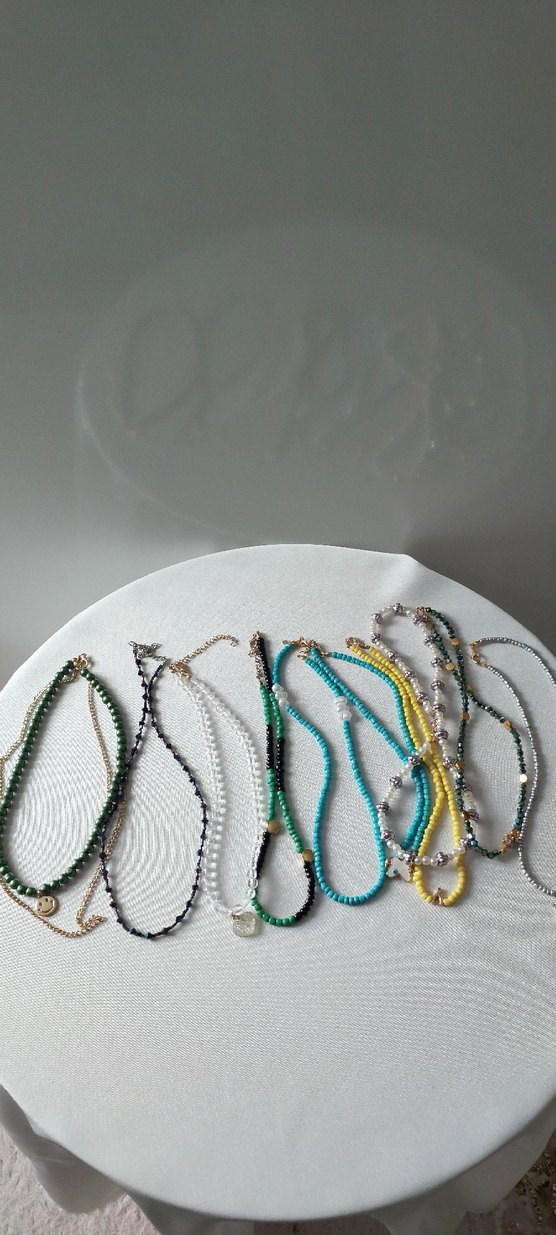 Renkli Boncuklu Kadın Kolye Seti - Görsel 4