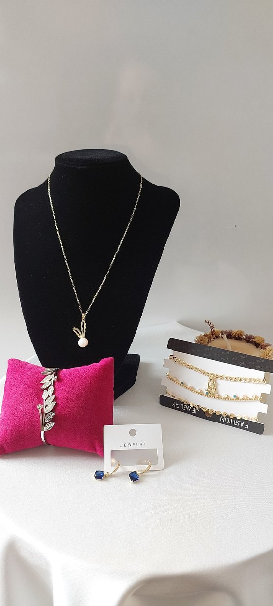 Renkli Zincir Detaylı Minimalist Kadın Takı Seti - Görsel 5