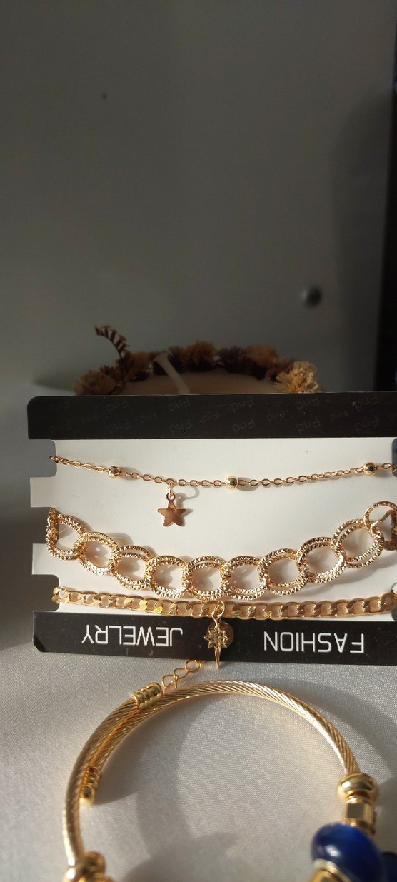 Renkli  Altın Renk Bohem Çelik Takı Seti - Görsel 3