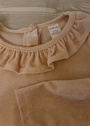 LC WIKIKI Uzun Kollu Bebek Kız Body Bej - Görsel 2