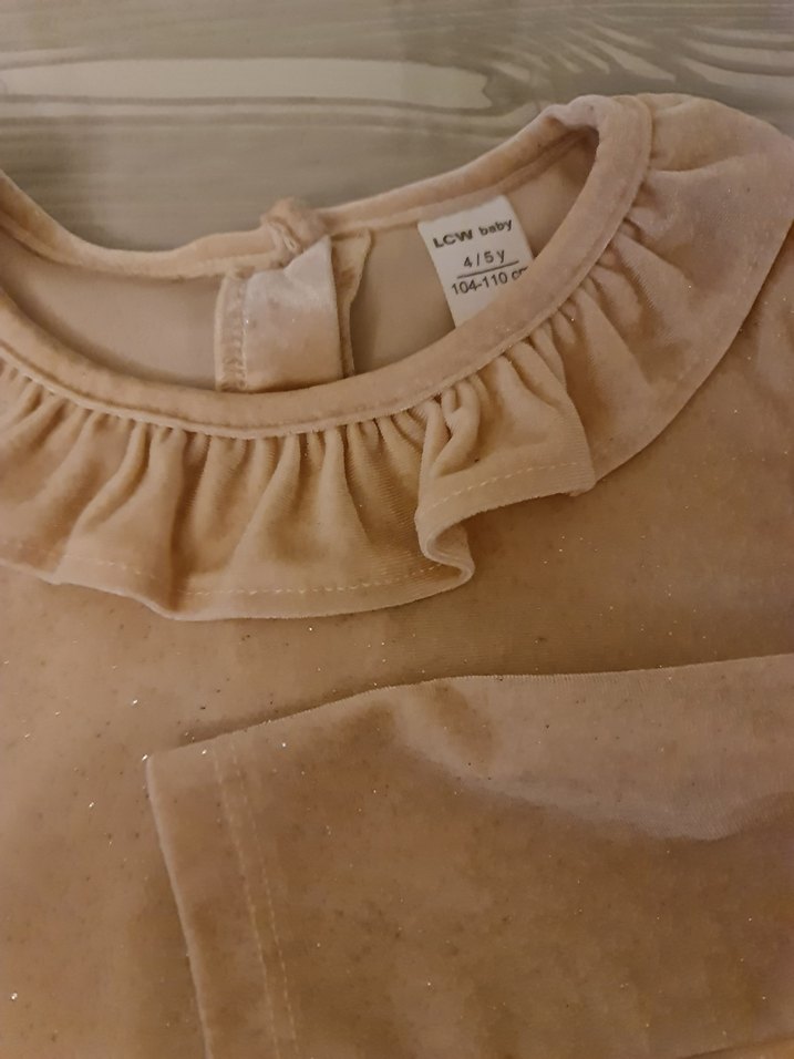 LC WIKIKI Uzun Kollu Bebek Kız Body Bej - Görsel 2