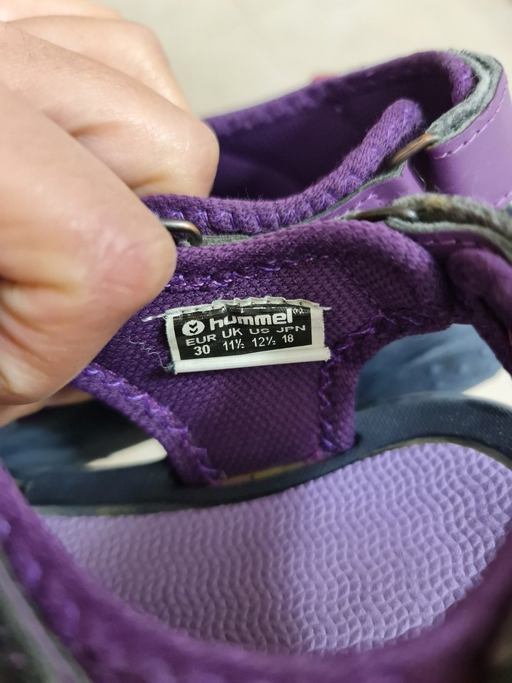 HUMMEL Mor Cırt Cırtlı Kız Sandaletleri 30 numara - Görsel 4