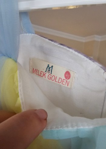 unicorn Kız Çocuk Pastel Renkli Fırfırlı Elbise - Görsel 3