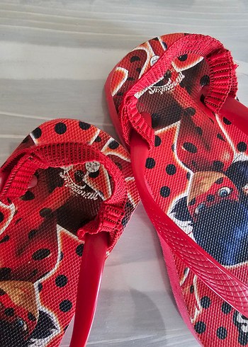 lady bug ,uur böcei Kız Kırmızı Terlik 29 numara - Görsel 4